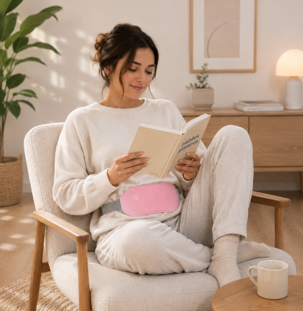 Cinturon calefactado para dolores menstruales y cólicos