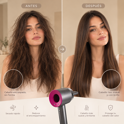 Secador de pelo profesional con cabezales imantados
